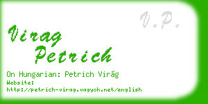 virag petrich business card